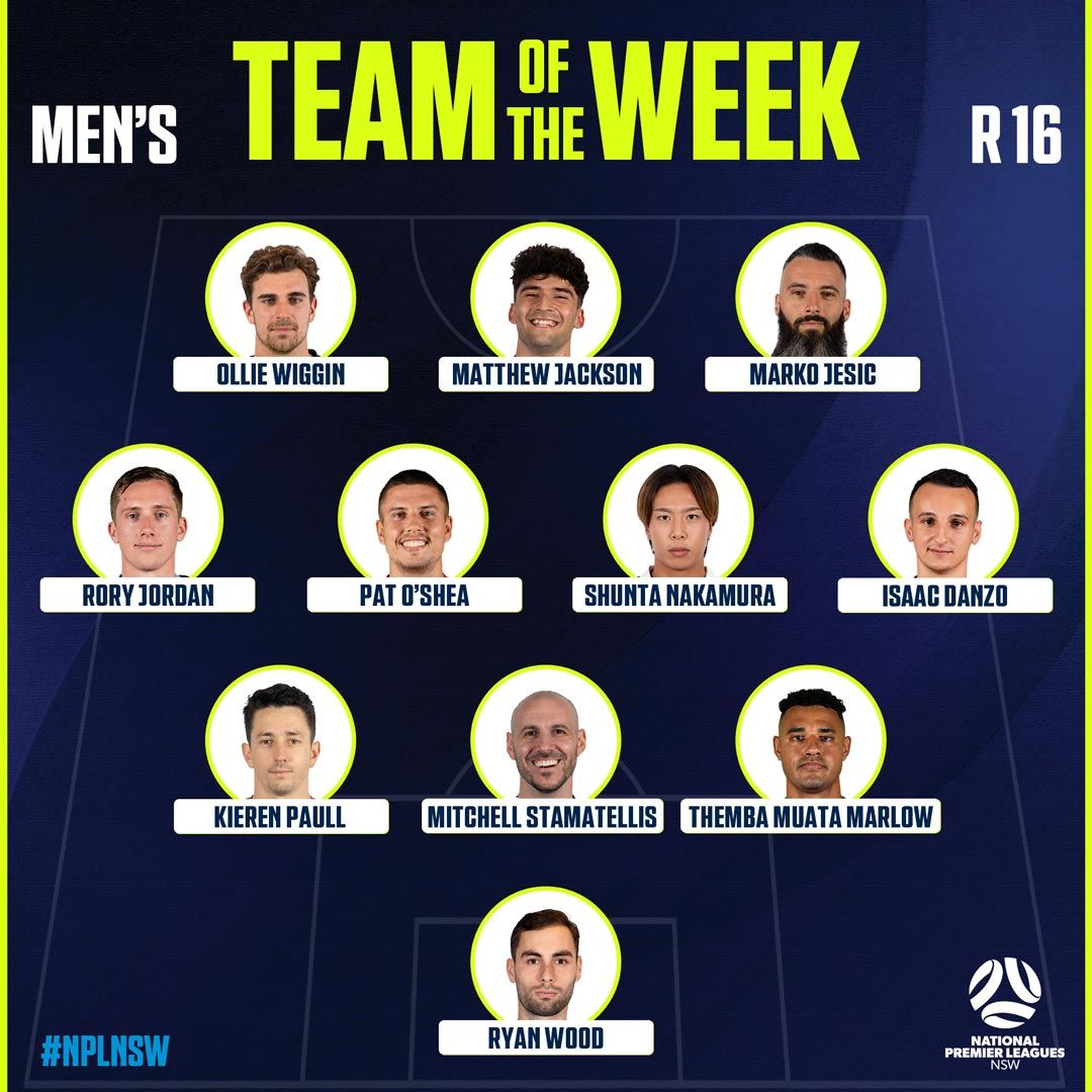 MEN'S TEAM OF THE WEEK Congratulations to our TOTW for Round 16, featuring players from Hills United, @apialeichhardt, @SuthoSharks_FC, @ManlyUnited, @RockdaleIlinden, @SydUtd58FC, St George FC, @marconi_sfc and @nwsspiritfc! #NPLNSW #NPLMNSW