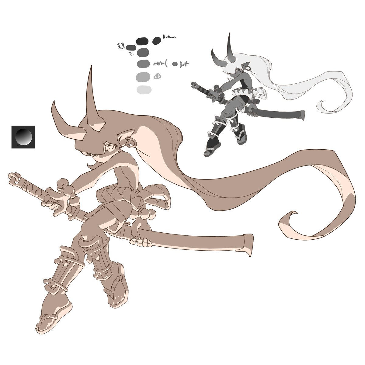 harimusan's tweet photo. Oni from my personal game project 'Monster village'. 
IG : https://t.co/NcYOaAGjVR https://t.co/S9fV5gPdTE