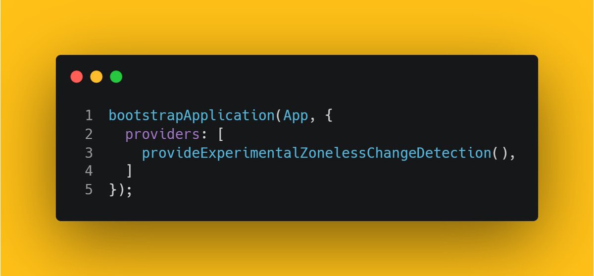 GergelySzerovay's tweet image. 🅰️💥@Angular 18 introduces a new, zoneless way to trigger change detection. You can try the zoneless change detection with the new `provideExperimentalZonelessChangeDetection` provider, and components using `OnPush` change detection strategy:
#angular #typescript #AngularAddicts