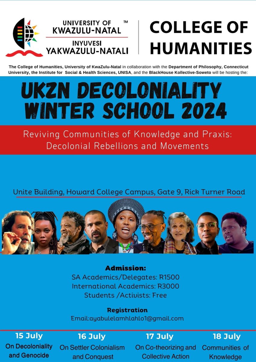 UKZN Decoloniality School. July, 2024
