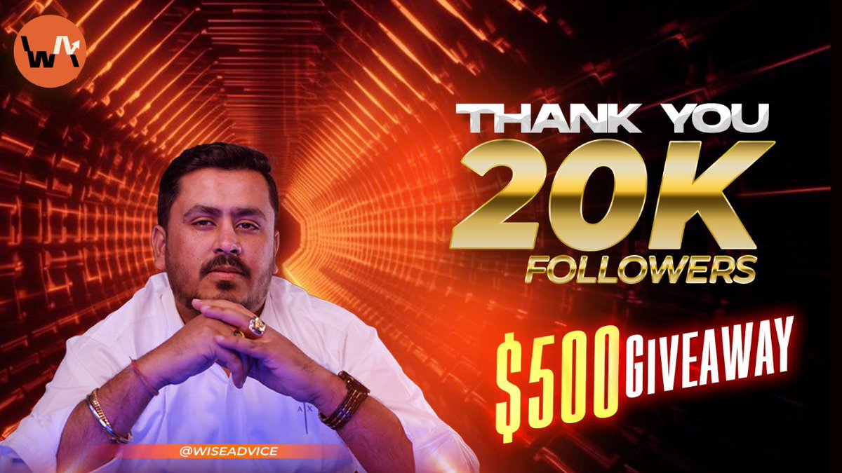 🎉 $𝟓𝟎𝟎 𝐆𝐢𝐯𝐞𝐚𝐰𝐚𝐲 𝐀𝐥𝐞𝐫𝐭 🎉

Wise Advice Community is getting Bigger and Stronger🔥

Thank you Fam for 20K Followers 🌟

To Win $500 Giveaway and enjoy the Altcoin Rally👇

1. Follow @moneygurusumit and  @wiseadvicesumit 

2. Like | Repost and Comment your favourite