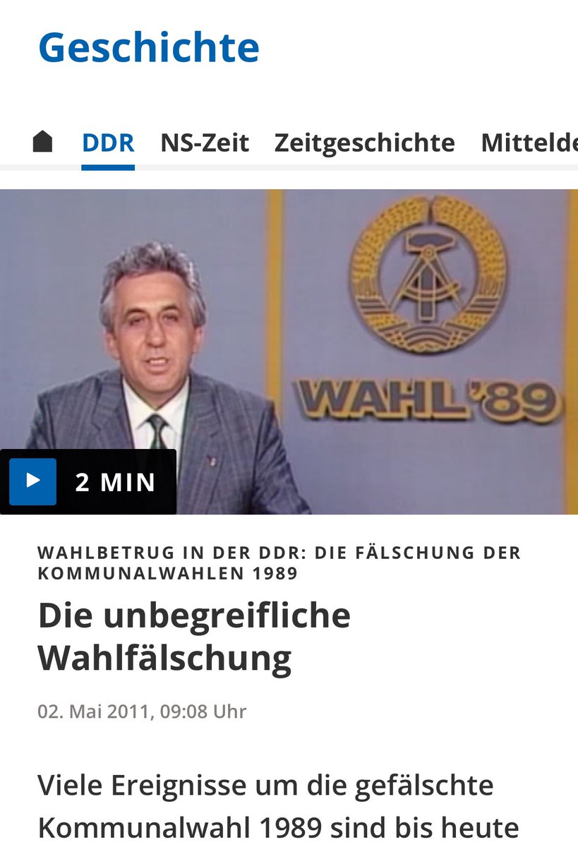 #Kommunalwahlen in der DDR: Vor 35 Jahren begann das Ende der sozialistischen Diktatur mit einer unverfrorenen Wahlfälschung der Machthaber.