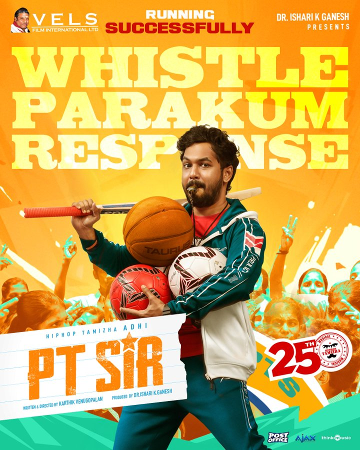 Monday Blues isn't hampering our #PTSir Magic. Shows & Screens getting increased✨ #PTSirRunningSuccessfully Book tickets 🎟 ticketnew.com Film by @karthikvenu10 A @hiphoptamizha Musical 🎶 #HHT25 @VelsFilmIntl @IshariKGanesh @kashmira_9 @madheshmanickam