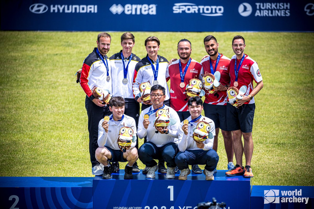 Incredible recurve competition in Yecheon. 
These are the final podiums in the home of archery.  🔥🤩

#ArcheryWorldCup #archery