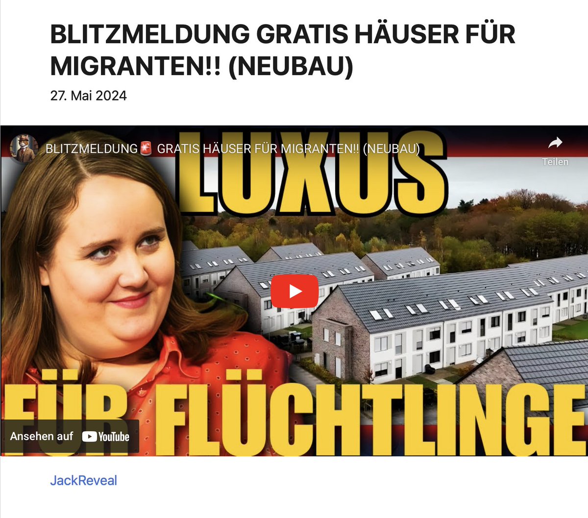 BLITZMELDUNG GRATIS HÄUSER FÜR MIGRANTEN!! (NEUBAU) pressecop24.com/blitzmeldung-g…