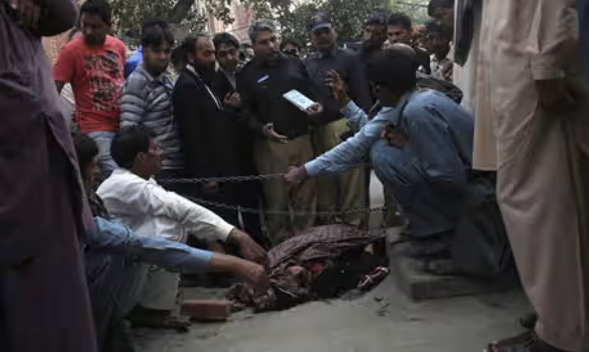 AmyMek's tweet photo. On This Day...May 27, 2014

In Lahore, Pakistan, a pregnant woman, Farzana Parveen, 25, was stoned to death by her own Islamic family in front of a Pakistani high court on Tuesday for marrying the man she loved.

Nearly 20 members of the woman's family, including her father, brothers, and former finance, attacked her and her husband with batons and bricks in broad daylight before a crowd of Muslim onlookers in front of the high court of Lahore. 

What was Farzana Parveen's crime? She had married Mohammad Iqbal against her family's wishes after being engaged to him for several years.

Thousands of women are murdered every year in Muslim-majority Pakistan in so-called "honor killings" – carried out by husbands or relatives as a punishment for not adhering to their Islamic demands. 

(If they treat their own family like this, imagine what they will do to your family members)

Mujahid said the woman's father has been arrested for murder and that police were working to apprehend all those who participated in the "heinous crime".

Thanks to Islamic immigration, we are now witnessing the importation of honor killings, beheadings, genital mutilation, acid attacks, grooming gangs, gang rapes, child brides, etc, into our Western nations. Many of these crimes that were once virtually unheard of in the West are becoming alarmingly common due to our open-border migration policies.

This violence does not discriminate, affecting women and men of all ages, occurring on our streets, in our schools, on public transport, and in countless other public spaces  Our communities are under threat, and our politicians and media refuse to name the problem (Islam) or deport it. 

*** It's quite interesting how the U.S. media consistently avoids highlighting the fact that Jihadi Obama spent several weeks in Islamic Pakistan during his college summer vacation in 1981, staying in Karachi.

Many U.S. politicians are controlled by Pakistan - for example  - U.S. Representative Ilhan Omar

(See the picture below of the Police collecting evidence near the body of Farzana Parveen outside the Lahore High Court building. Photograph)