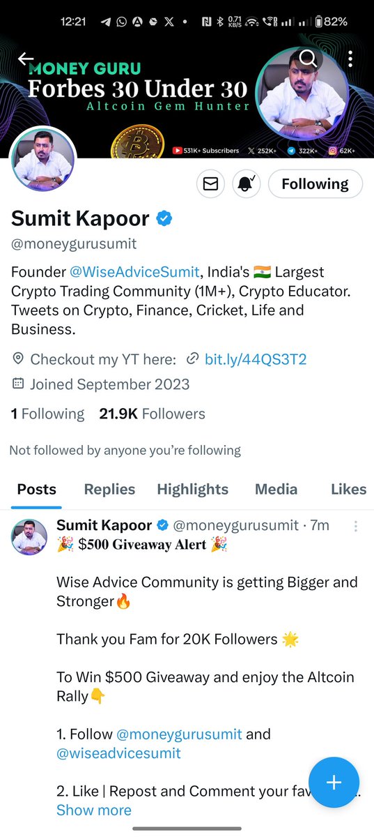 PiCoinBuyer_'s tweet photo. @moneygurusumit @wiseadvicesumit Congratulations sir 
We are glad to be Wise Advice Community ❤️ 
Appreciate you 😊 
My favorite Alt is #Solana

@cryptonic223 
@1win_definitely https://t.co/12yVz1SZgT