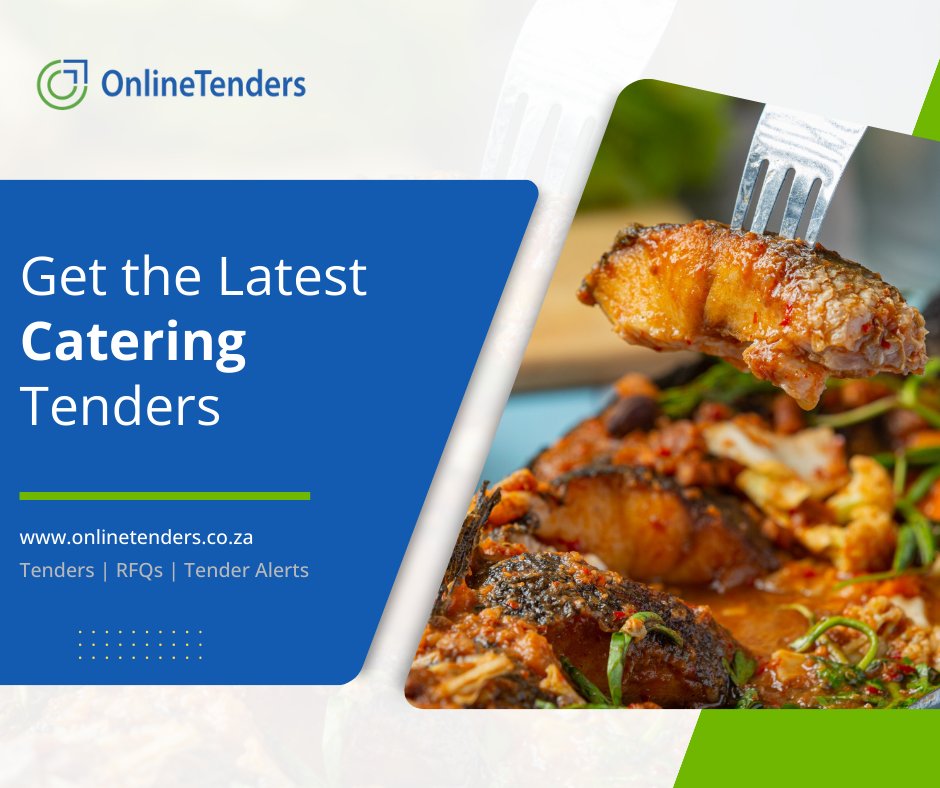 New Catering Tenders and Business Opportunities:
- Catering: Matrix Got Talent Show.

#catering #caterers #cateringcompany #businessleads #dailytenderalerts #tenders #onlinetenders 

Visit the OnlineTenders website to find the latest Catering tenders:
onlinetenders.co.za/tenders/south-…
