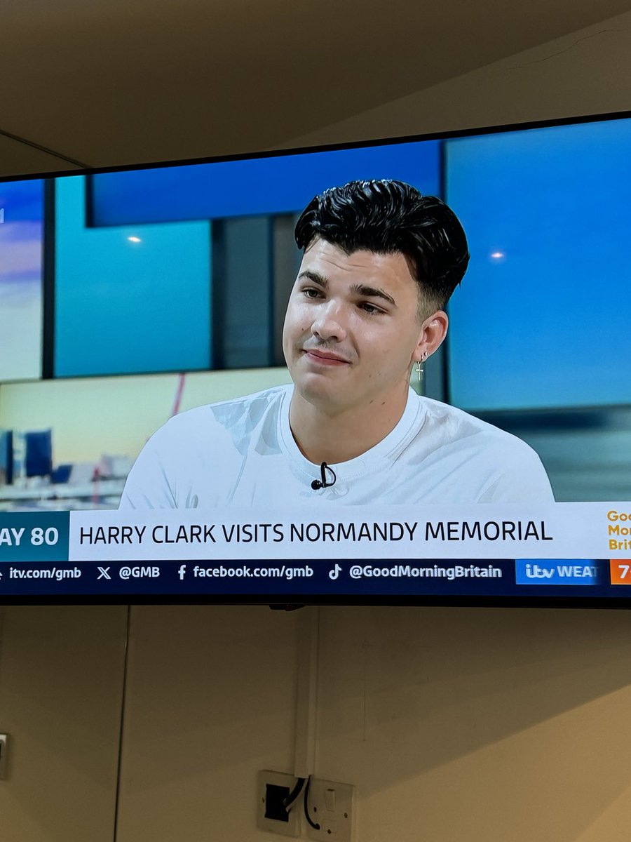 Talking Normandy 80 … deeply moving Traitors winner Harry Clark ⁦@InterTalent⁩ ⁦@ITV⁩ ⁦@GMB⁩ @richardm56 ⁦@CharlotteHawkns⁩
