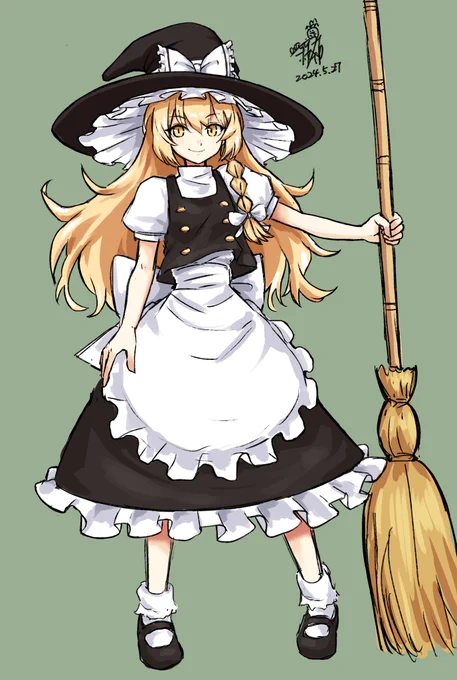 #東方東方キャラ練習。霧雨魔理沙。 