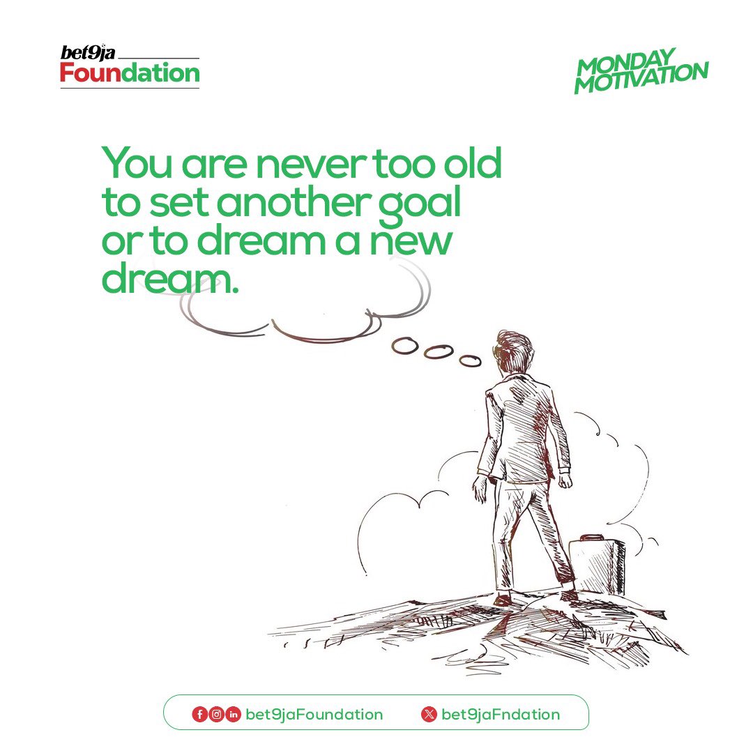 Age is just a number, dreams are forever! 🌟 Keep chasing it. 

#Bet9jaFoundation #BettingOnYou #TransformingLives