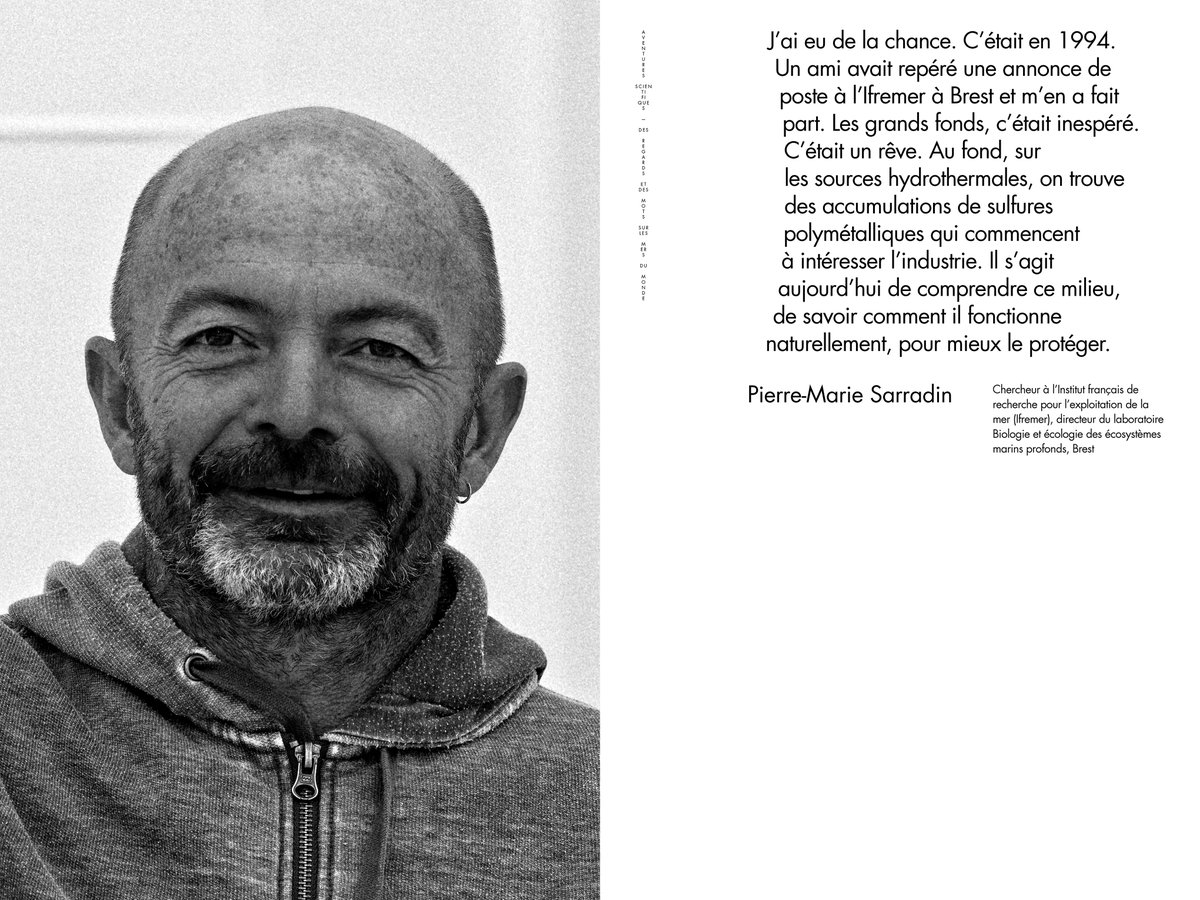 Le photographe #ÉricLenglemetz est allé à la rencontre des femmes et des hommes qui font vivre la Flotte océanographique française ! #Ifremer40ans

Aujourd'hui, Pierre-Marie Sarradin, Chercheur à l'#Ifremer 👀

↪️ Plus d'infos sur l'expo : flotteoceanographique.fr/Toutes-les-act…