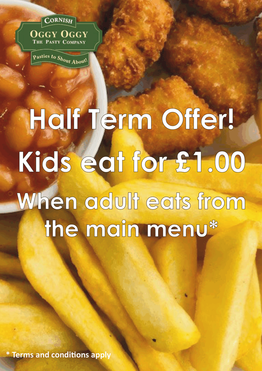 Kids eat for £1* at @OggyArmada this half term! *T&Cs apply