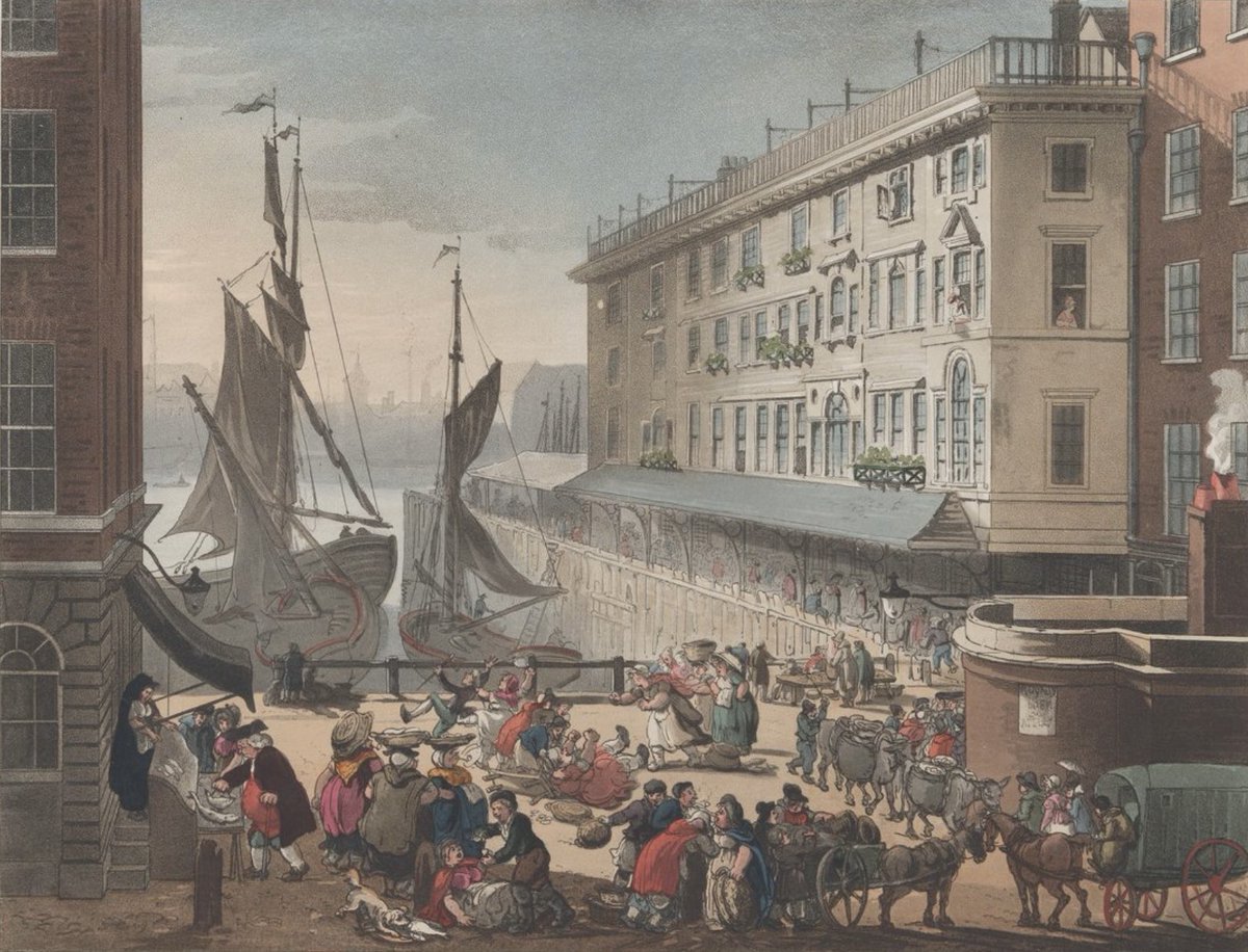 Billingsgate Market. 1808. Thomas Rowlandson and Augustus Charles Pugin.