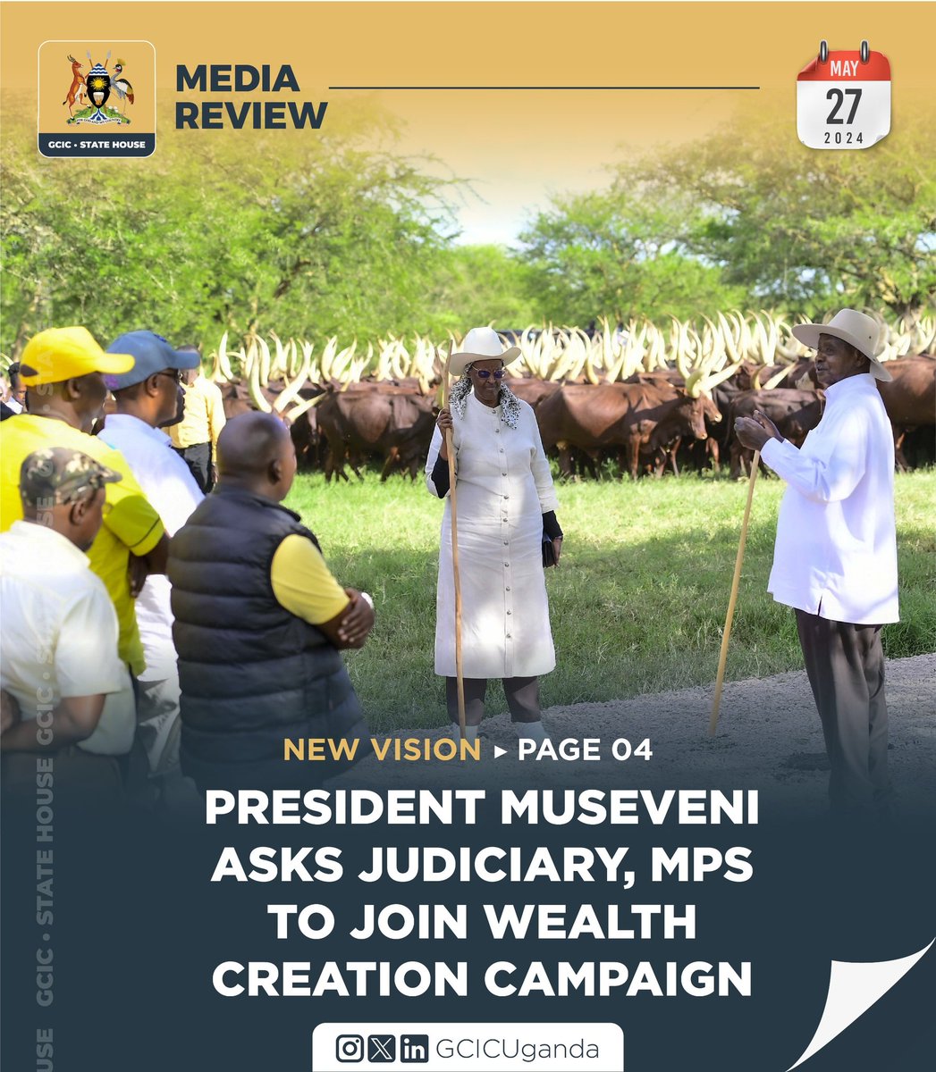 President Yoweri Museveni has taken the three arms of Government (Executive, Judiciary and Parliament) to work together to spread the wealth creation campaign though the four-acre model farming approach.