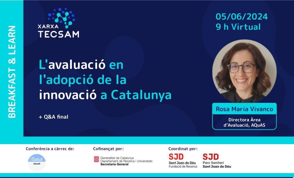 🗓️ 5 de juny  🕛A les 9h 🖥️ Online 'Breakfast and Learn': L'avaluació en l'adopció de la #innovació a Catalunya 🗣️ Amb @vivanco_hidalgo, directora de l'Àrea d’Avaluació d'@AQuAScat  🔗 Inscripcions gratuïtes: bit.ly/3WLaG9Q Organitzat per la #XarxaTecsam