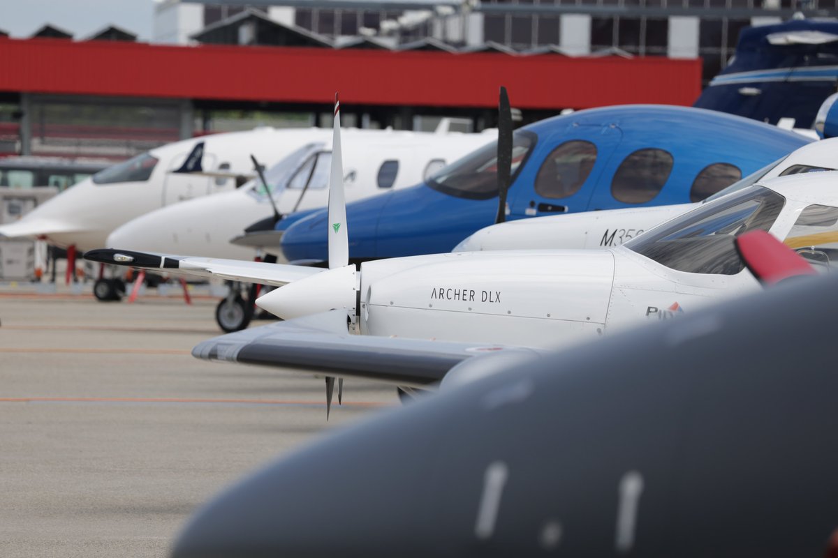 ebace's tweet image. The aircraft are on display—it's looking like we're off to a great start! We're excited to welcome everyone to #EBACE2024 on 28-30 May in Geneva.