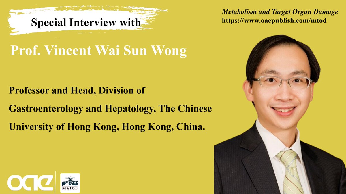 🌟 Don't miss the exclusive interview with Prof. Vincent Wong! 
Discover insights into his research on viral #hepatitis and #MASLD, plus his role in shaping global management guidelines for liver diseases. !
🌟Watch the interview vedio: oaepublish.com/interviews/mto…
#Livertwitter