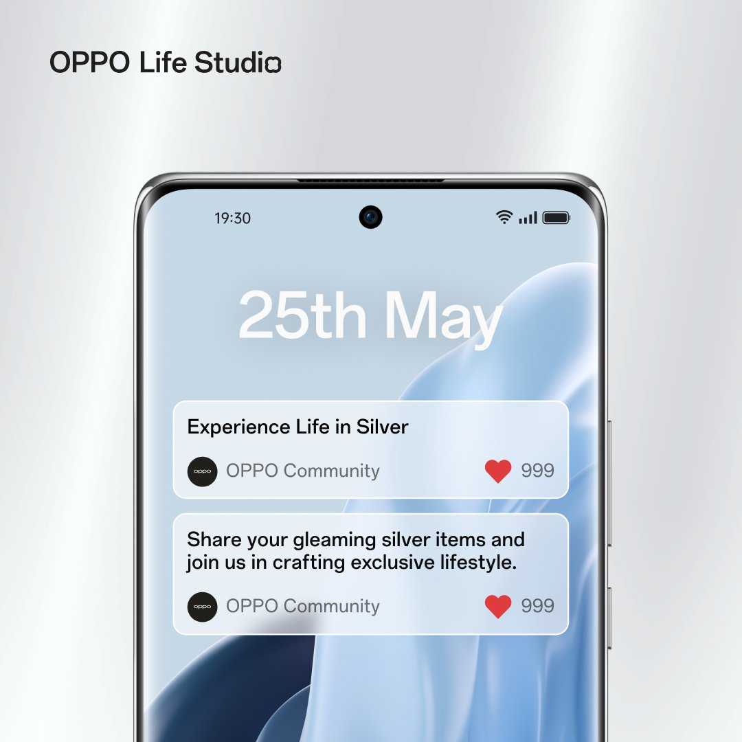 💍 Silver jewelry? 🍽️ Silverware? ☁️ Silver clouds? Post your stunning #ShotonOPPO photos of anything silver, and you'll get the chance to WIN exclusive #OPPOLifeStudio merch! 🎁 Comment down below or share in the #OPPOCommunity 🔗 community.oppo.com/thread/1596728…