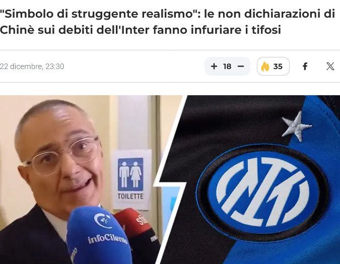 Chinè: “Procura Figc interviene dopo il rinvio a giudizio”. 
Ma non per la Juve !
Dovrebbero indagare su questo personaggio a dir poco discutibile...'la Juve deve arrivare dopo la Roma'  frase  indimenticabile.
Lui  e Gravina il male del calcio
#Chinéout  #Gravinaout 
#Figcmafia