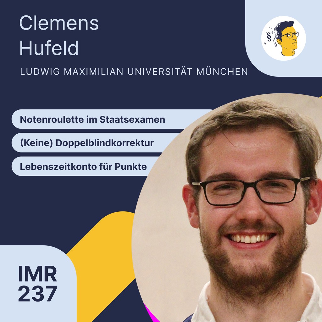 Neue Episode online ⭐: "Notenroulette im Staatsexamen, Massive Abweichungen bei Benotungen, (Keine) Doppelblindkorrektur, Lebenszeitkonto an Klausurpunkten" mit Clemens Hufeld. Viel Spaß!

▶️ irgendwasmitrecht.de/237
