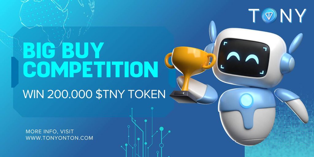 TonyBridgeBot's tweet image. Tony Buy Competition 💎

Win 200,000 $TNY tokens for the biggest buy within the next 12 hours!

Requirements:

Duration: 12 hours
Minimum holding period: 12 hours

Participants who sells and buys back beforehand will be disqualified from the competition.