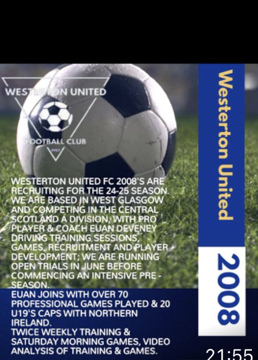 Westerton United Football Club (@westertonunited) on Twitter photo 