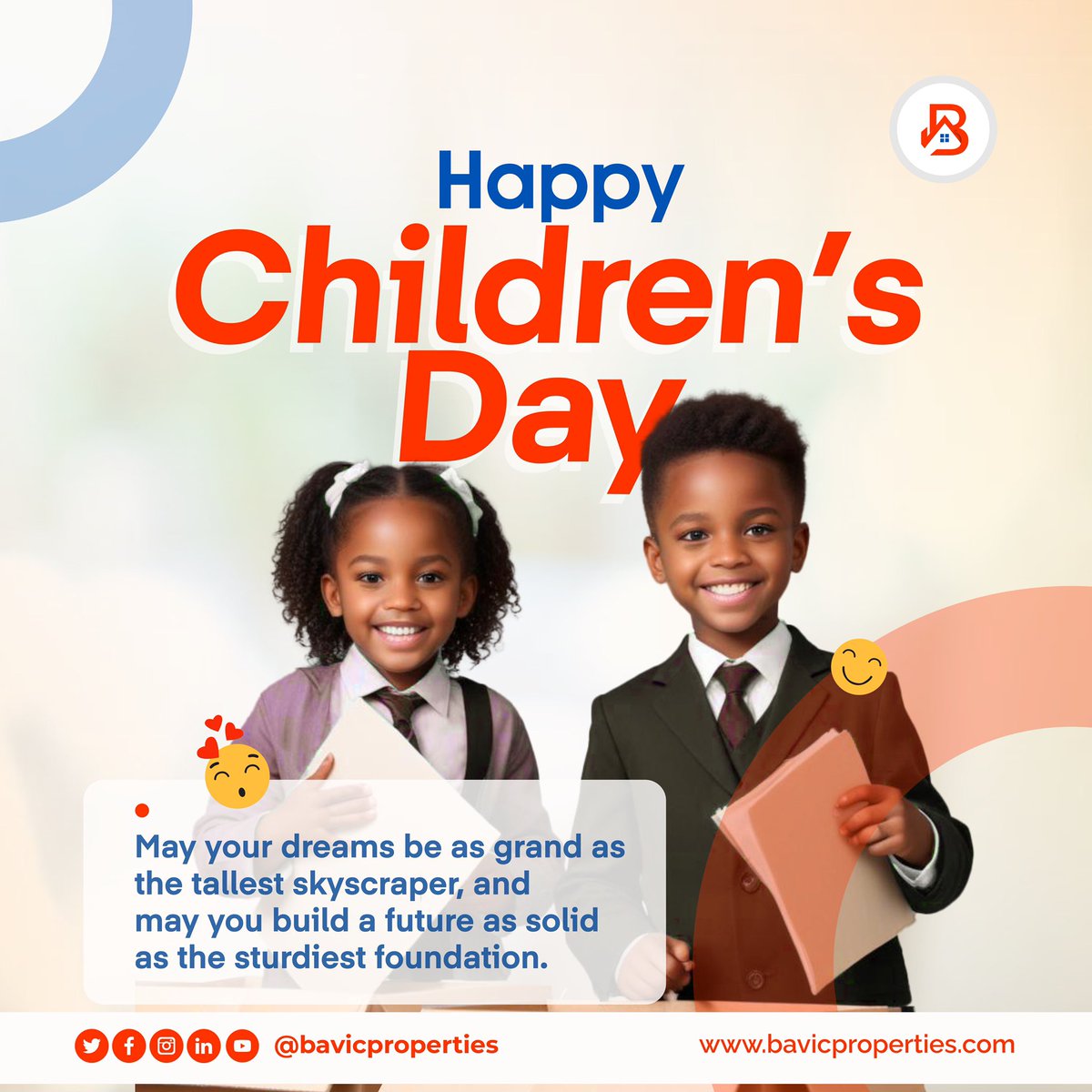 Happy Children’s Day! 🌟 To all the wonderful kids out there, may your day be filled with laughter, joy, and endless adventures. Keep dreaming big, playing hard, and filling the world with your amazing spirit. You are the future, and we believe in you!#childrenday #brightfuture