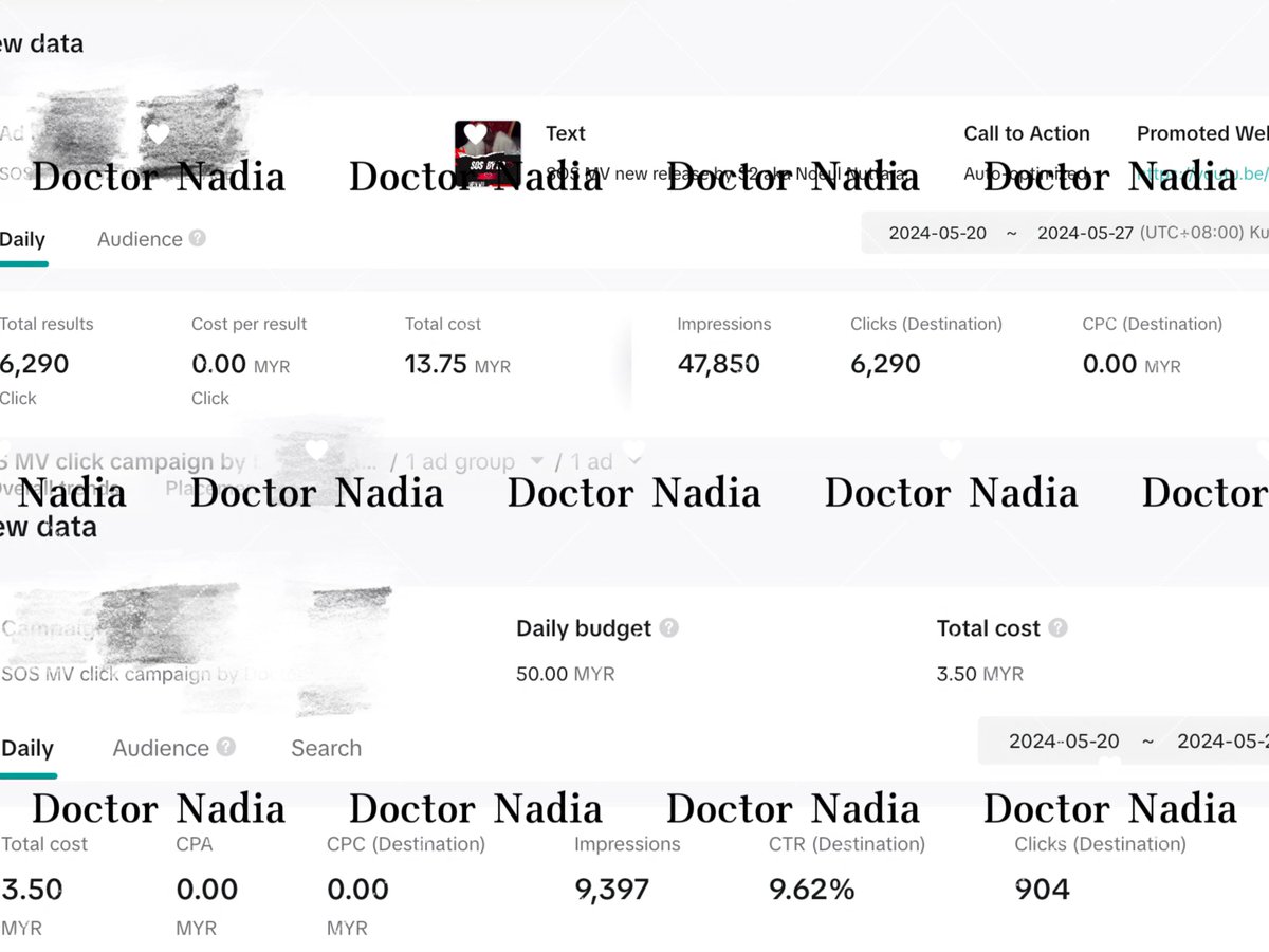 doctornadia99's tweet image. 2 ads running on TikTok
Let’s get more exposure for 🆘 and increase the MV views.
As the time goes, the clicks keep increasing 📈📈📈

Any donation is welcome or you can set up your own ads too 🙏🏻🙏🏻🙏🏻

#S2TheSunset #S2SOS
#Noeulnuttarat #MagentaBoy
#BoNoh