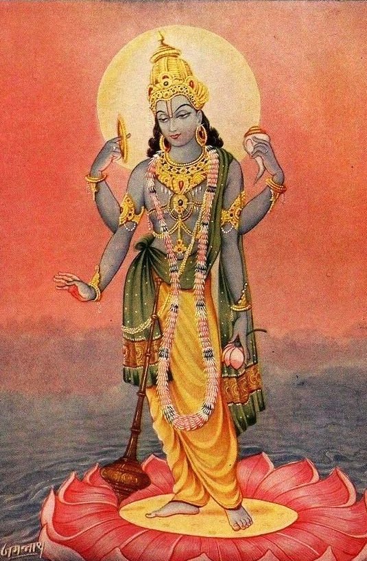 Figur Krishna tangan kanan memegang Cakra sebagai simbol dimensi materi. Tangan kiri memegang Sankha (Kerang) sebagai simbol dimensi psikis, spiritual.
Ada praktisi Reiki menggunakan simbol Cakra untuk healing fisik dan simbol Sankha utk healing psikis.

Keseimbangan, harmonis
.