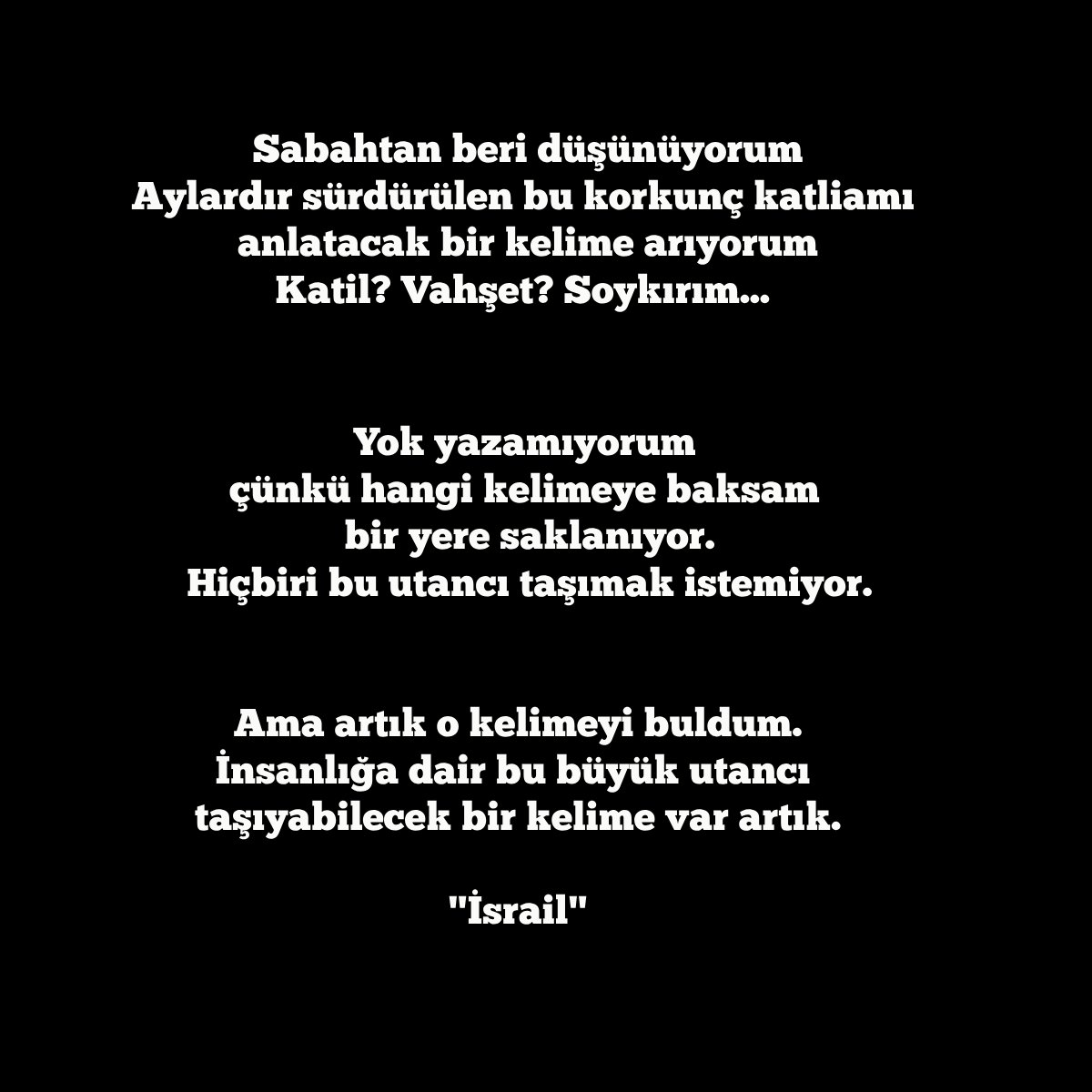 Dün gece insanlar öldürülmedi.

İnsanlık öldürüldü.

#RafahOnFire

#Refahtakatliamvar