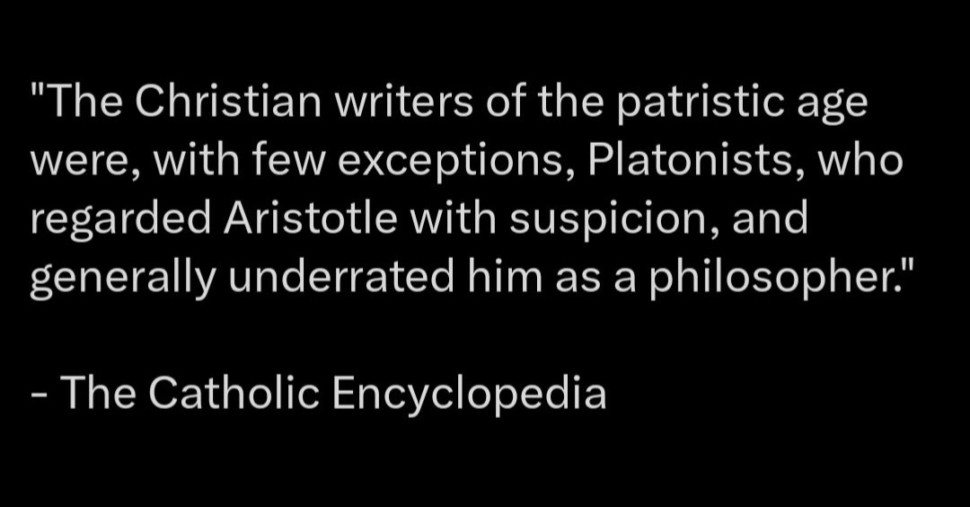 There were only 400 years between the age of Plato and the Early Church, which itself was part of the Classical Age where Plato had remained culturally integral.

There's some 1550 years between Aristotle and his Medievalist revival. 
And that history is actually quite bizarre.