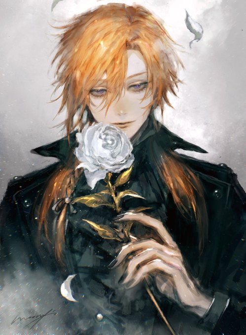 「holding flower white flower」 illustration images(Latest)