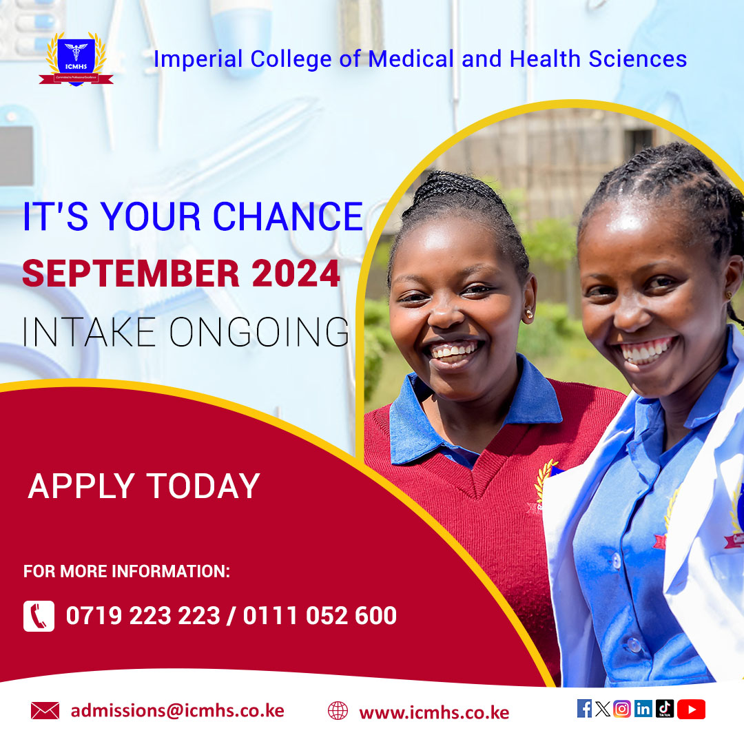 Imperial_ICMHS's tweet image. 🚀 Exciting News!
We are thrilled to announce that applications for our September 2024 intake are NOW OPEN! 📚✨
Apply early to secure your place and embark on a journey of growth and success with us!

Apply now⏰

📞 0719 223 223/0111 052 600
#Admissions2024 #SeptemberIntake2024
