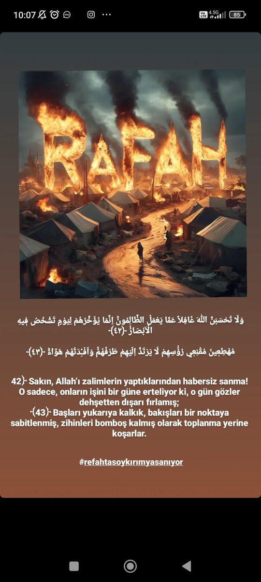 TerfeCiftcioglu's tweet photo. Allah'ım yardım et #RafafOnFıre https://t.co/jUG0r60lFL