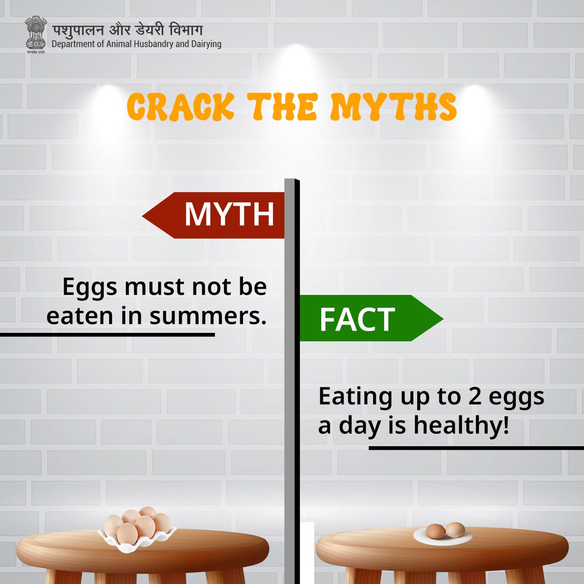 Crack the myths and enjoy your sunny side up! #EggBenefits #Health #Nutrition #Eggs