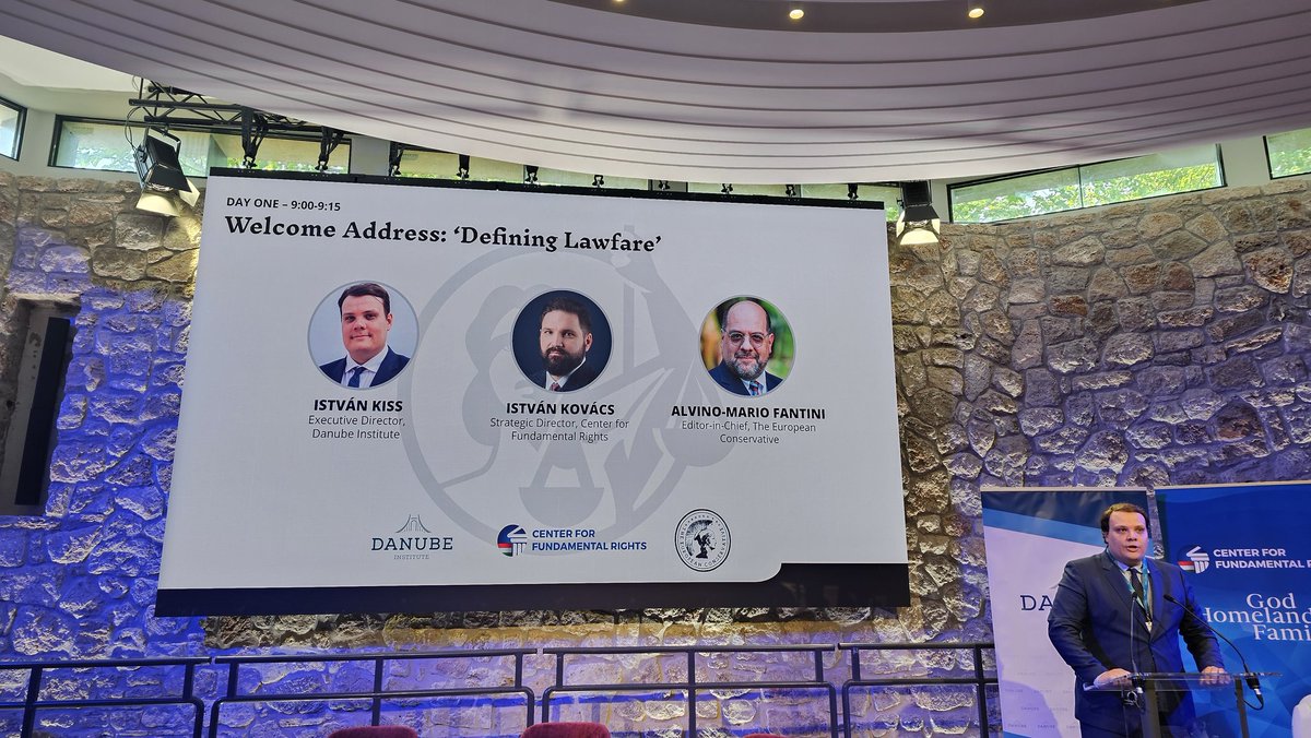 EuroConOfficial's tweet photo. Looking forward to Day 1 of our international conference 'Rule of Law as Lawfare,' co-organized with @InstituteDanube and @alapjogokert. #ROL #lawfare https://t.co/96mMpFLpdr