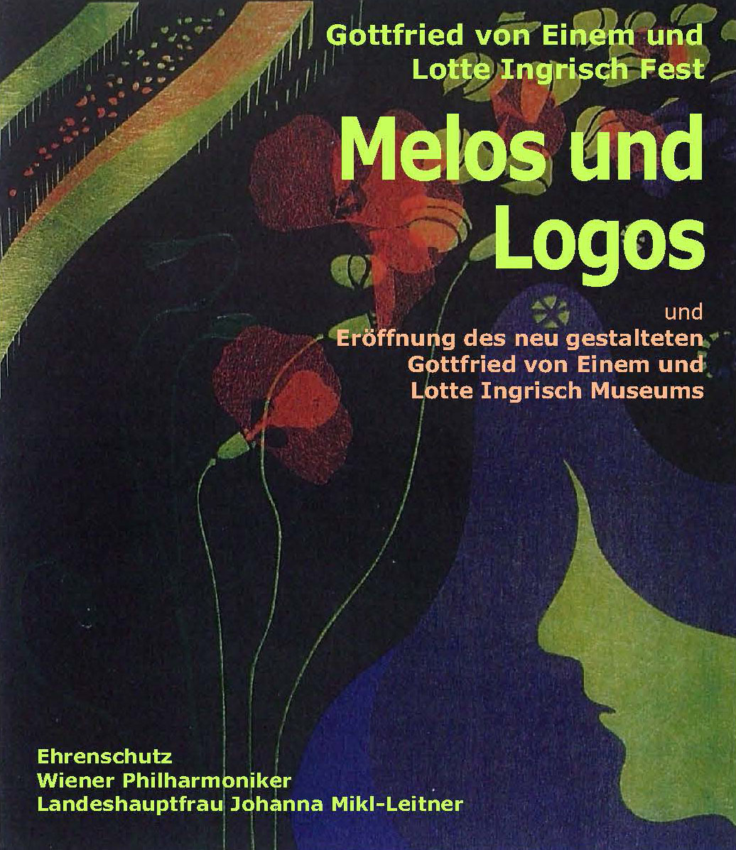 Veranstaltungstipp, 15. 06.2024, 16 Uhr | Maissau-Oberdürnbach 
Gottfried von Einem und Lotte Ingrisch Fest 2024 

Alle Infos: gemeinde@maissau.at 
In Kooperation mit: Int. Gottfried von Einem und Lotte Ingrisch Gesellschaft | IKW | Gesellschaft der Freunde der ÖAW