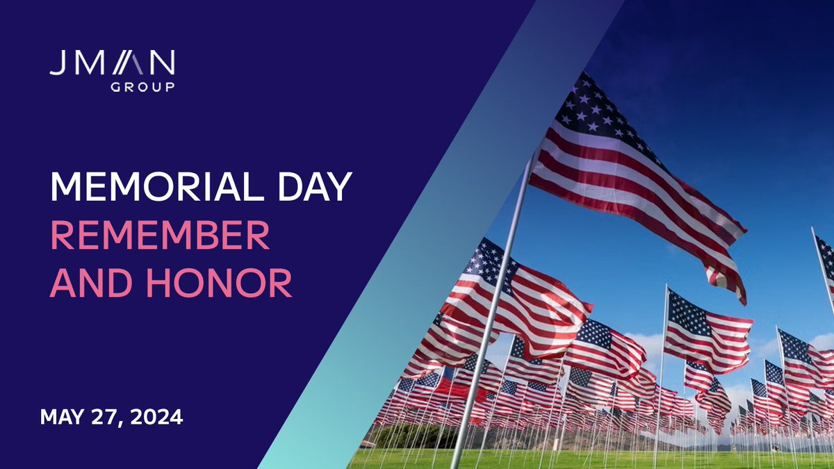 This Memorial Day, JMAN, pays tribute to the heroes who gave all for our freedom. Their bravery and sacrifice will never be forgotten. #MemorialDay #Honor #Gratitude