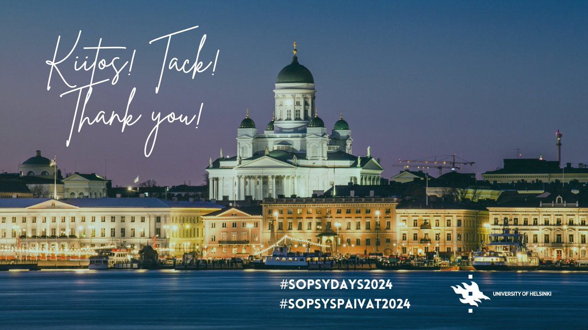 Thank you for participating in the Social Psychology Days 2024 held in Helsinki! We're happy you could join us and help make the conference a success. To improve future conferences, we would appreciate your anonymous feedback: ⬇️
elomake.helsinki.fi/lomakkeet/1302…