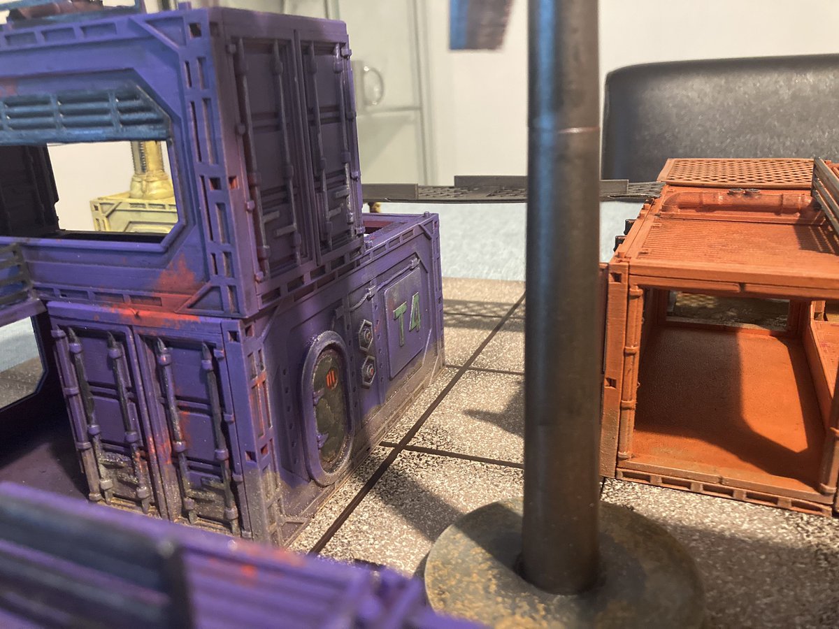 My latest Deadzone terrain set.  “Hipster Town - Shoreditch Revisited” is ready for my next event.  #DeadzoneIsLife #Deadzone
