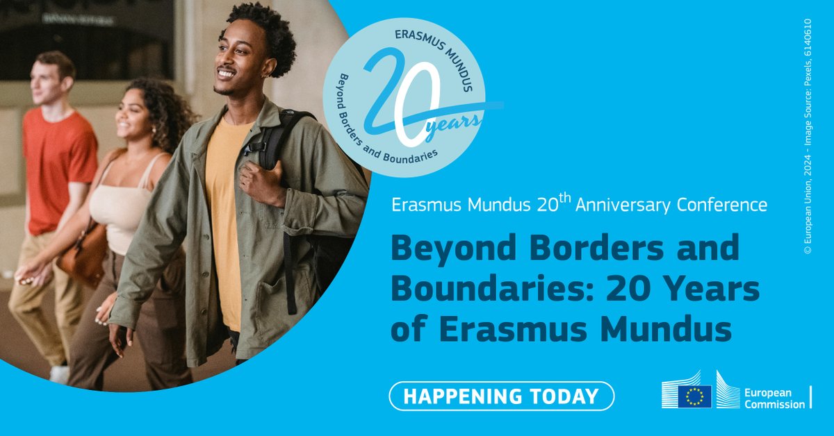 🎉 The #ErasmusMundus 20th anniversary conference starts today!

Join us as we embark on a journey highlighting two decades of unparalleled global academic collaboration and cultural exchange.

Join us online NOW 👉erasmusmunduseventregistrations.eu