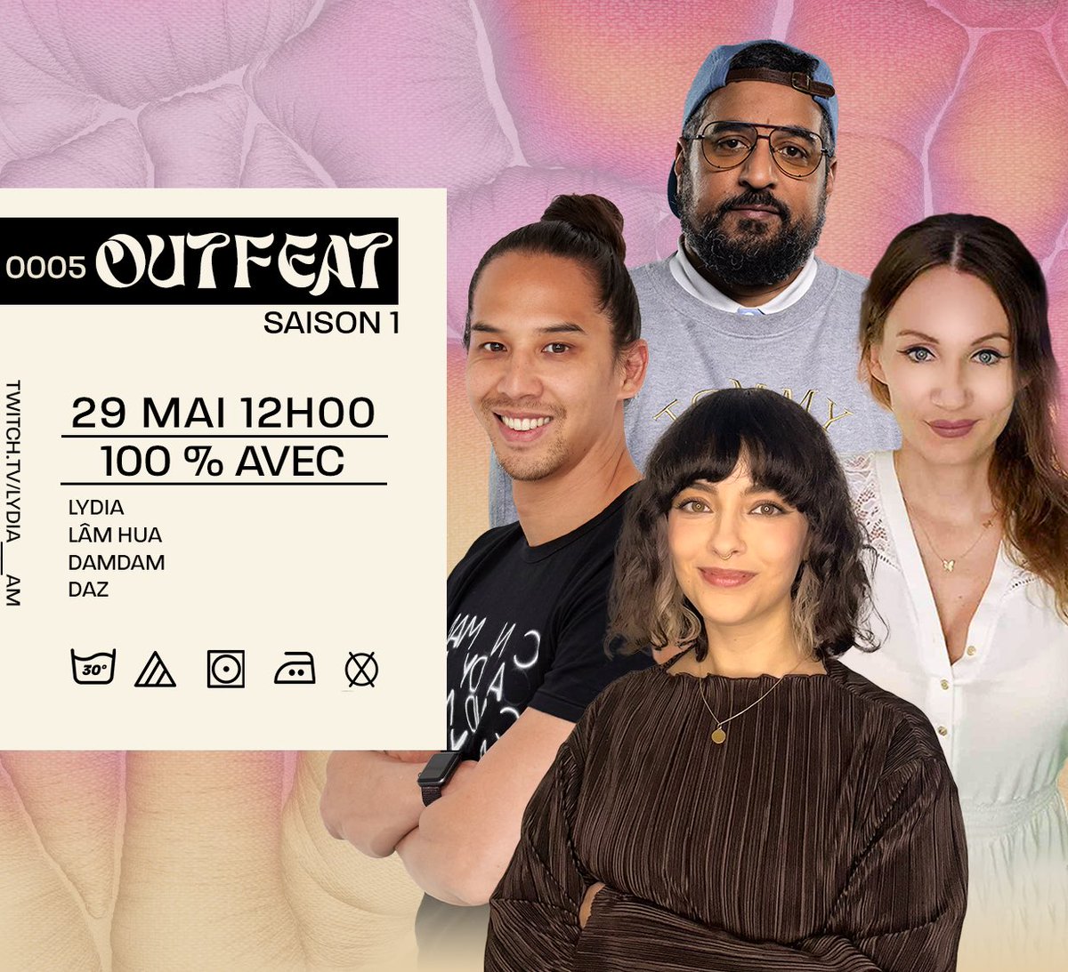 outfeatshow's tweet photo. Line up de taille et sujet sur les tailles pour notre 5e émission ! 
On vous attend de pied (petite pointure) ferme ce mercredi 12h sur la chaîne de @lydia__am avec @LamHua @DamDamOfficial @dazjdm 🔥🔥🔥 https://t.co/d1pGCvJN10