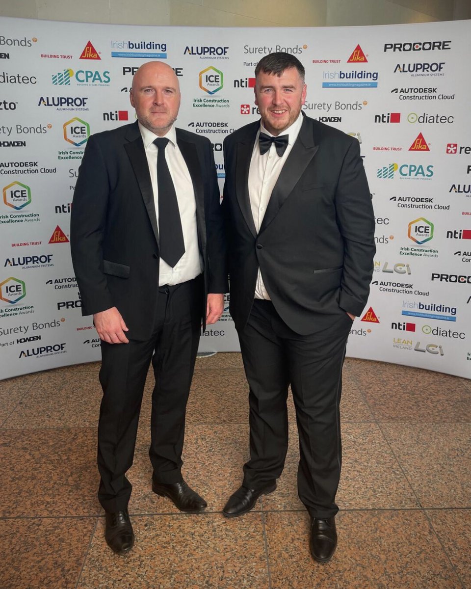 Denis Casey and Ian Murphy of AA Euro Group were thrilled to be part of the prestigious Irish Construction Excellence Awards (ICE Awards) last Friday!

A huge congratulations to all the category winners for their outstanding achievements in the construction industry.

#ICEAwards