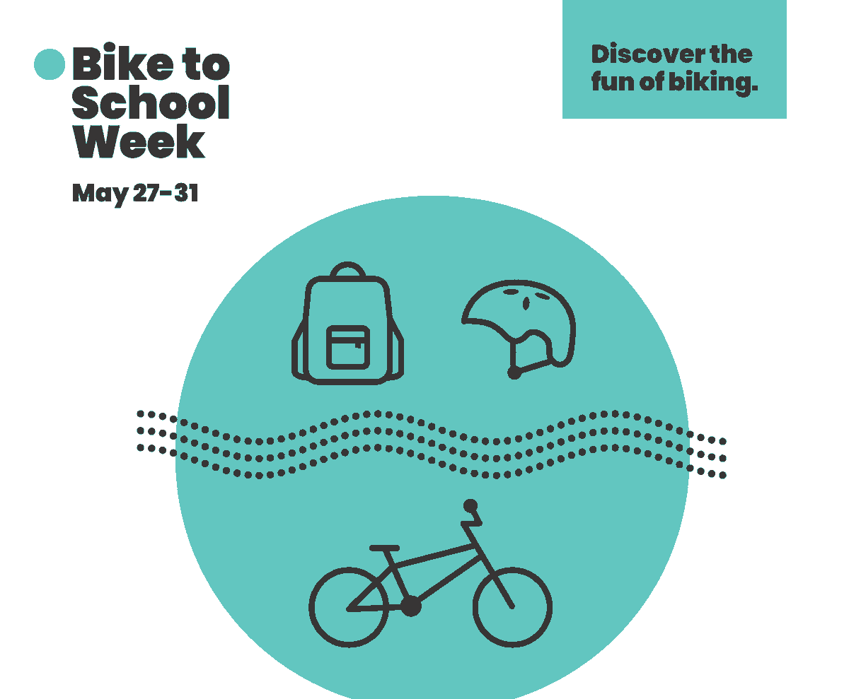 May 27 – 31, 2024 is Bike to School Week and #HCDSB is participating! 

Are you riding, rolling, or walking to school this week? Share your photos and use the hasthag #biketoschoolHCDSB to get in on the conversation! 🚲