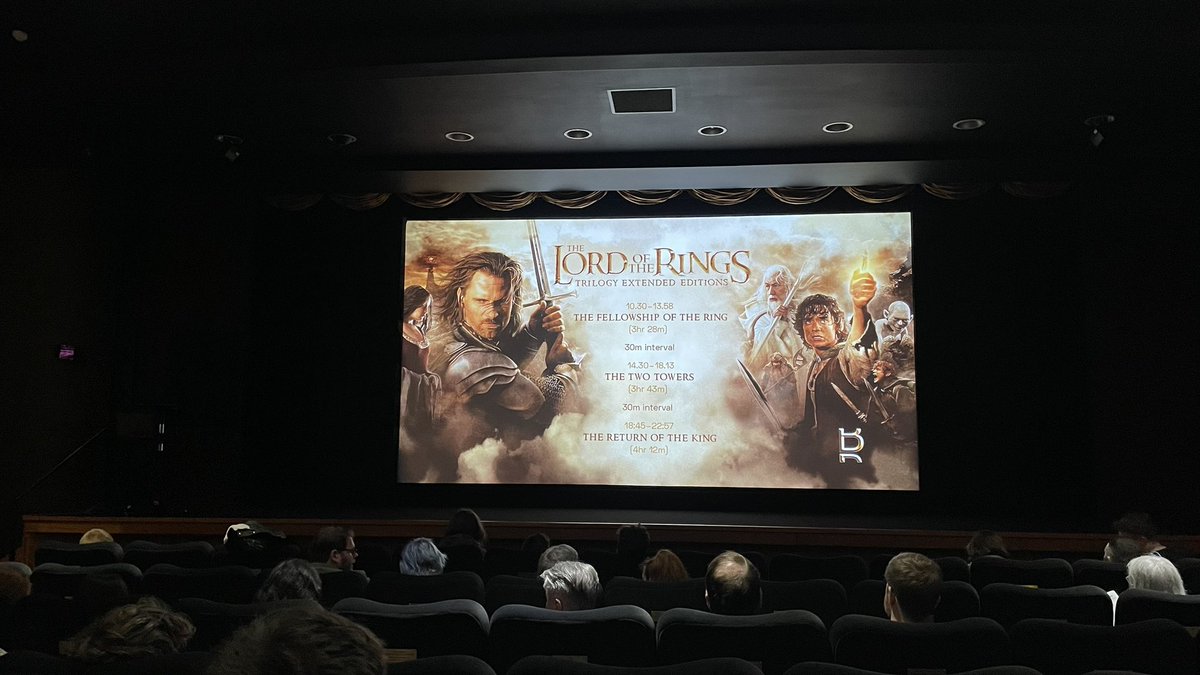 Thank you @BroadwayCinema for the Lord of the Rings marathon yesterday. Lovely introduction, timing of everything expertly done, and projection and sound spot on. A fabulous and memorable experience seeing the three films together in our best cinema in their extended editions.