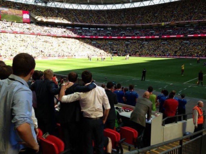 This picture of Jonny Parr, Glenn Murray and Paddy McCarthy watching on, arm in arm, as Kevin Phillips is about to step up and take the penalty will always ‘go hard’ in my book. 👊 What a day. What a team. What a club! 🙌 #CPFC