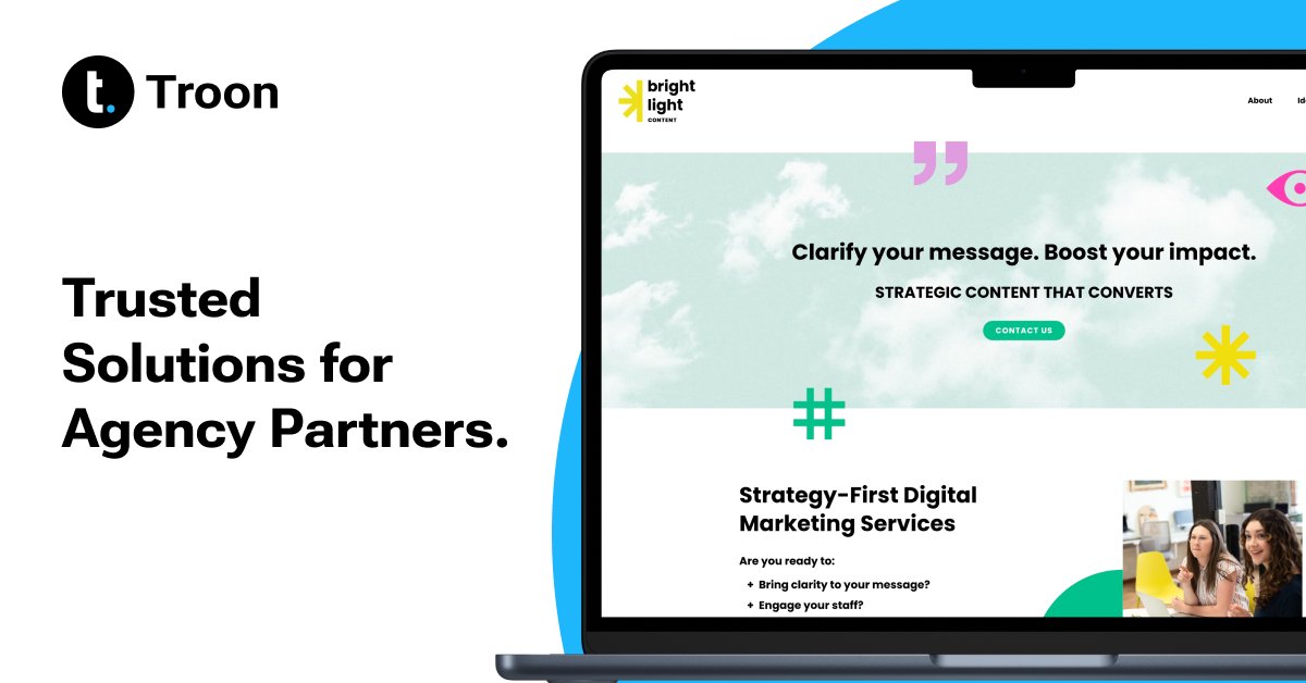 As behind-the-scenes web dev experts, we help agencies scale their offerings by developing outstanding web solutions
Dive into our collaboration with BLC and see how we empower agencies to elevate their digital game without the extra overhead troontechnologies.com/work/bright-li…
#agencygrowth