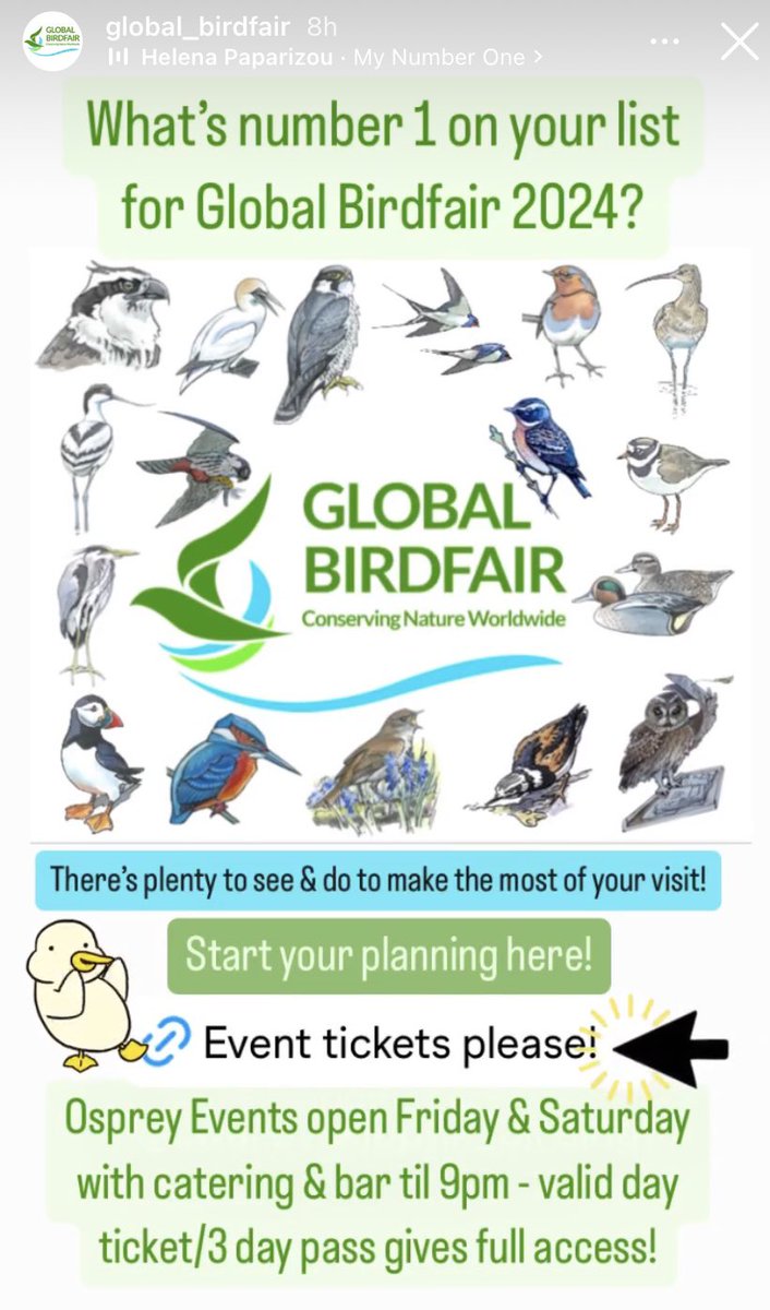 Take a few minutes and check out our globalbirdfair.org so much happening and now get your early bird tickets gbf.yourticketpurchase.com/p/globalbirdfa… and please repost @Natures_Voice @Britnatureguide @themarshtit @britishbirds @NaturalistDara @IoloWilliams2