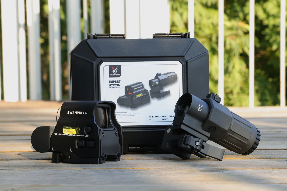 SWAMP DEER OPTICS 製マグニファイア&ドットサイトセットは耐震性に